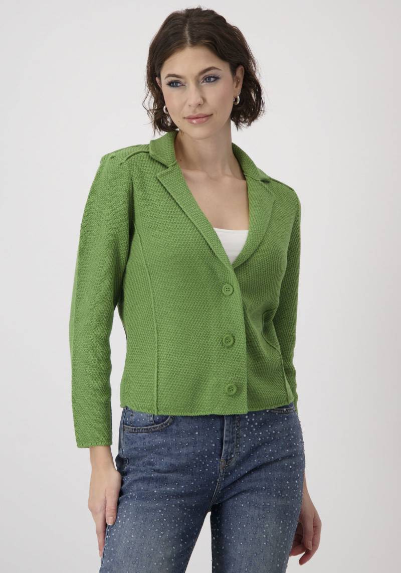 Monari Strickjacke »Jacke Basic Strickblazer«, Leicht tailliert mit Ziernähten von monari