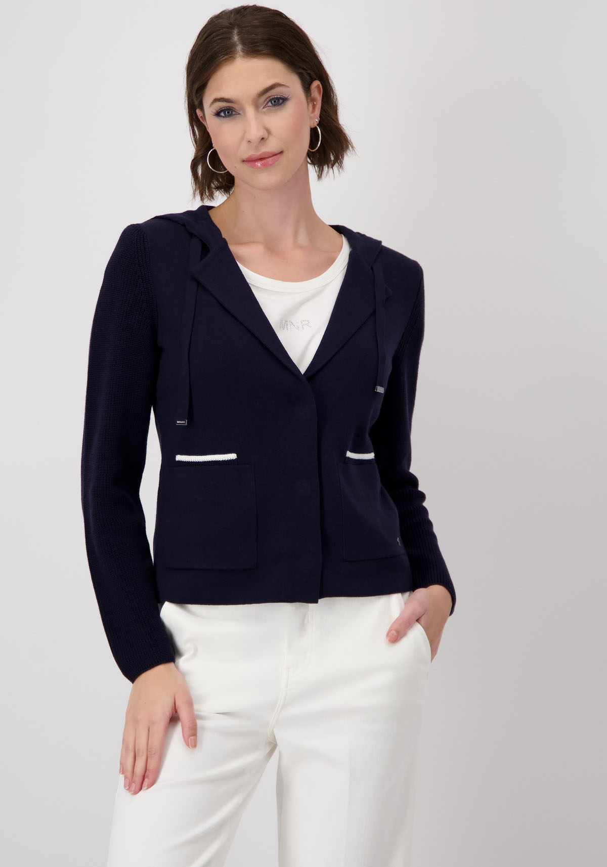 Monari Strickjacke »Jacke Strickblazer«, Mit Reverskragen von monari