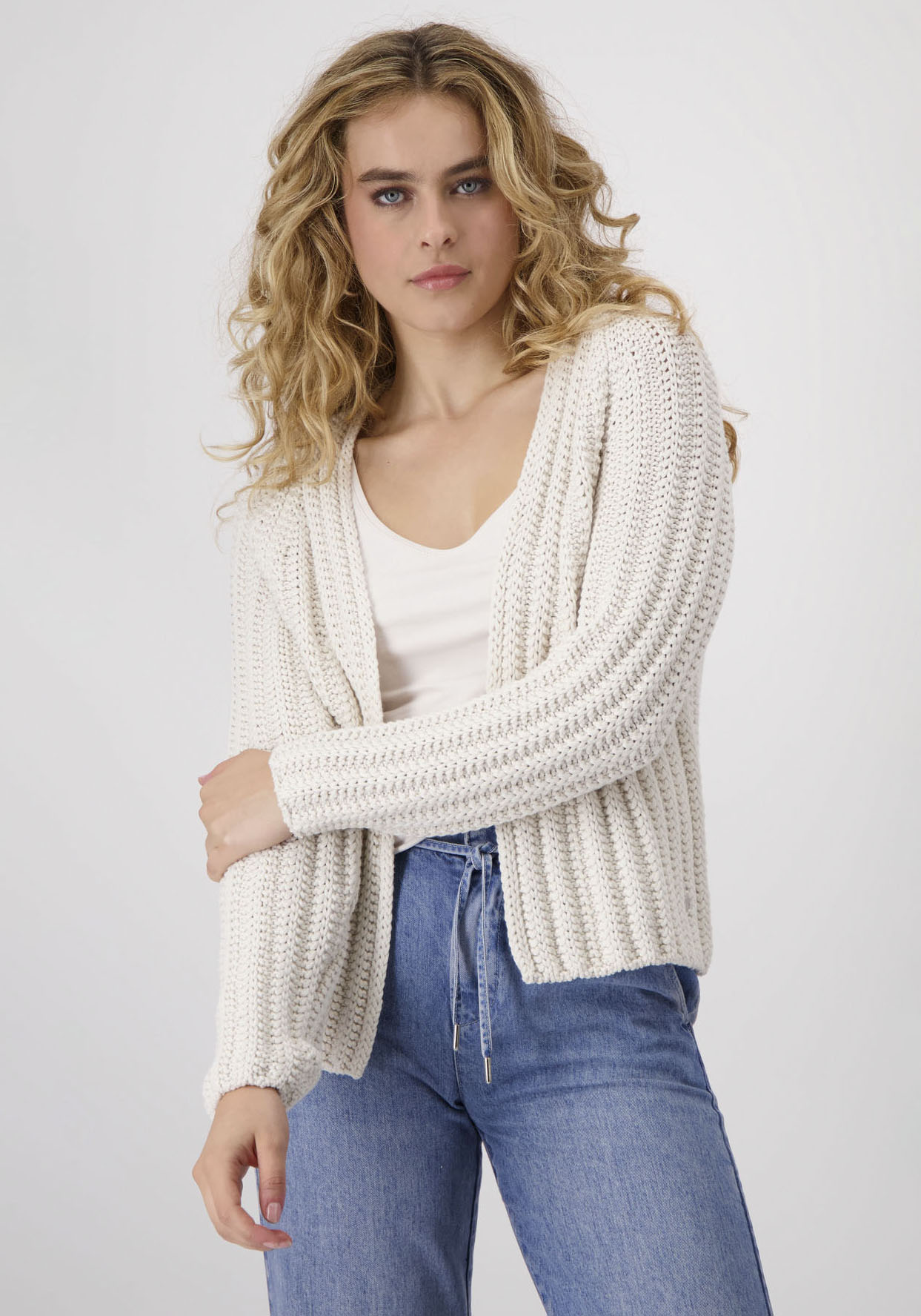 Monari Strickjacke, aus Ajourstrick von monari