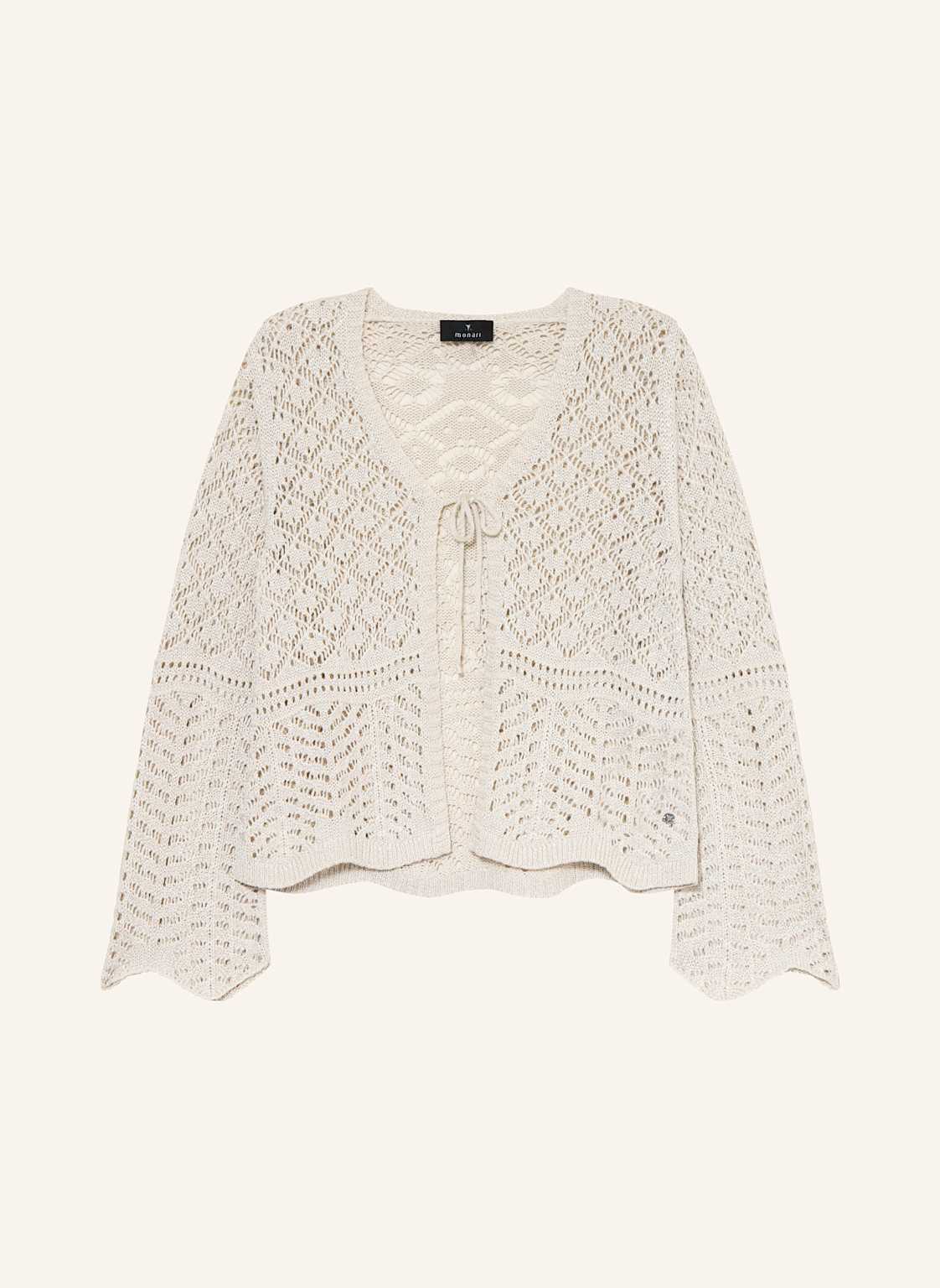 Monari Strickjacke Mit Glitzergarn beige Monari Strickjacke Mit Glitzergarn beige von monari