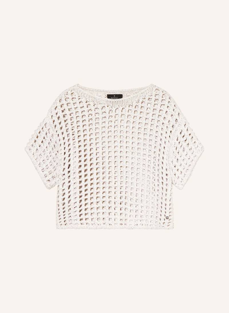 Monari Strickshirt Mit Glitzergarn beige von monari