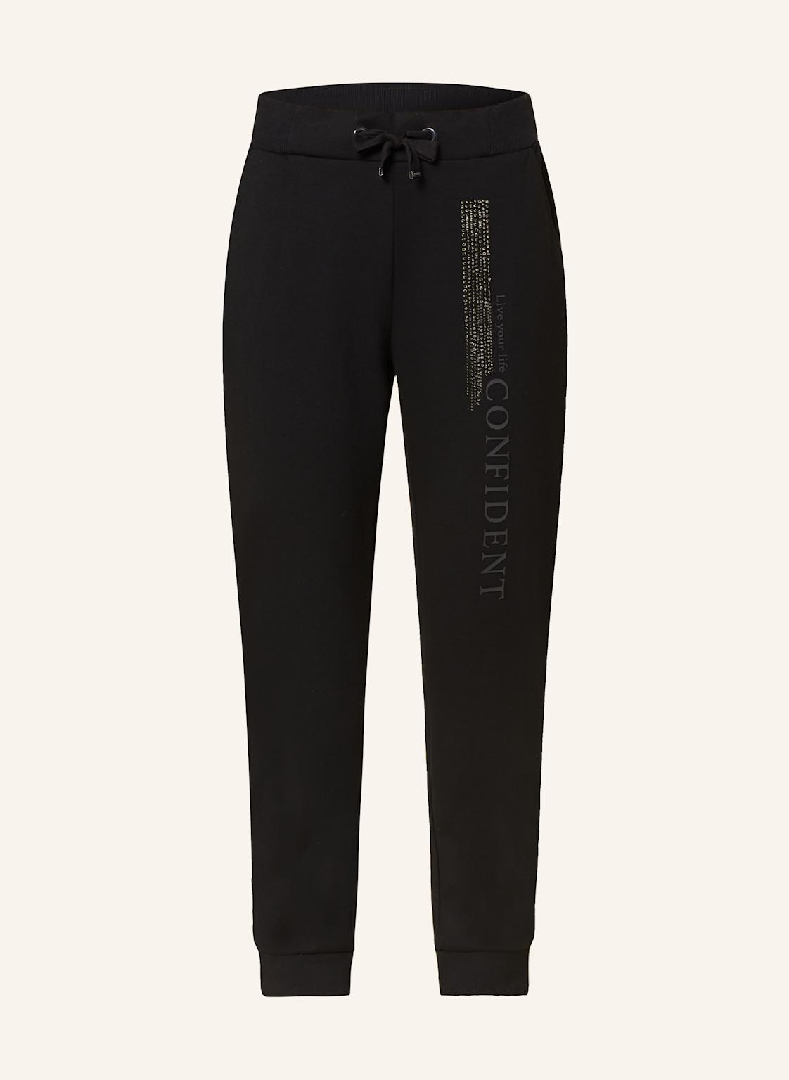 Monari Sweatpants Mit Schmucksteinen schwarz von monari