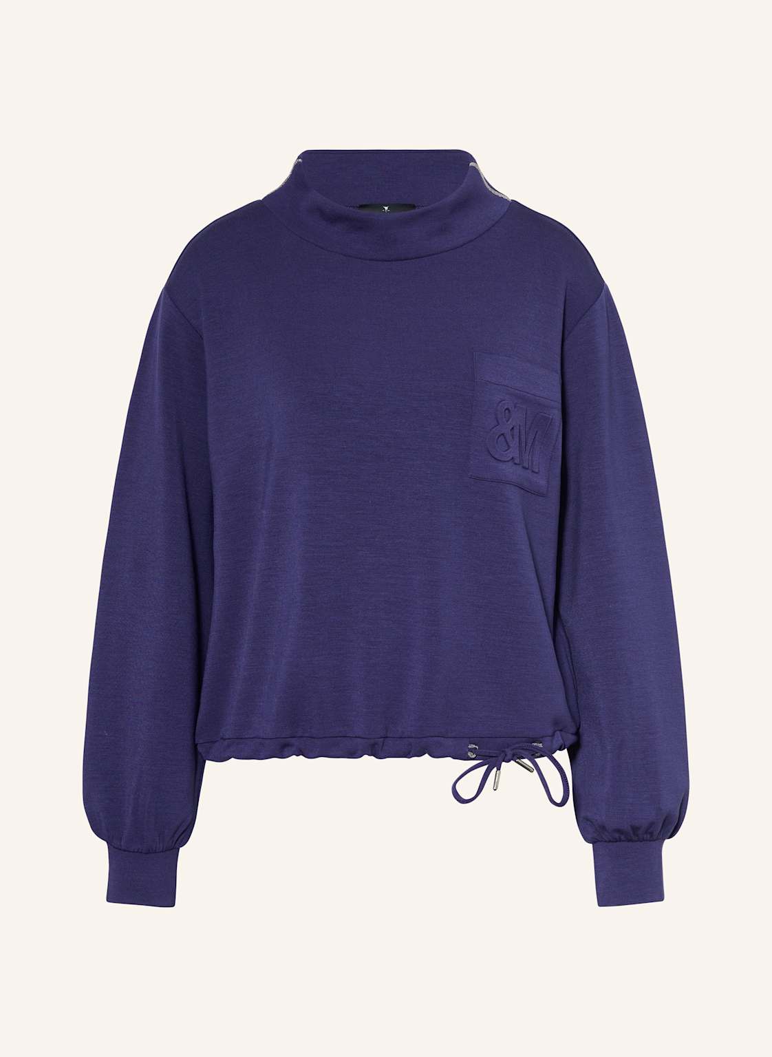 Monari Sweatshirt Mit Schmuckperlen lila von monari