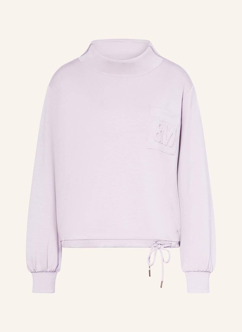 Monari Sweatshirt Mit Schmuckperlen lila von monari