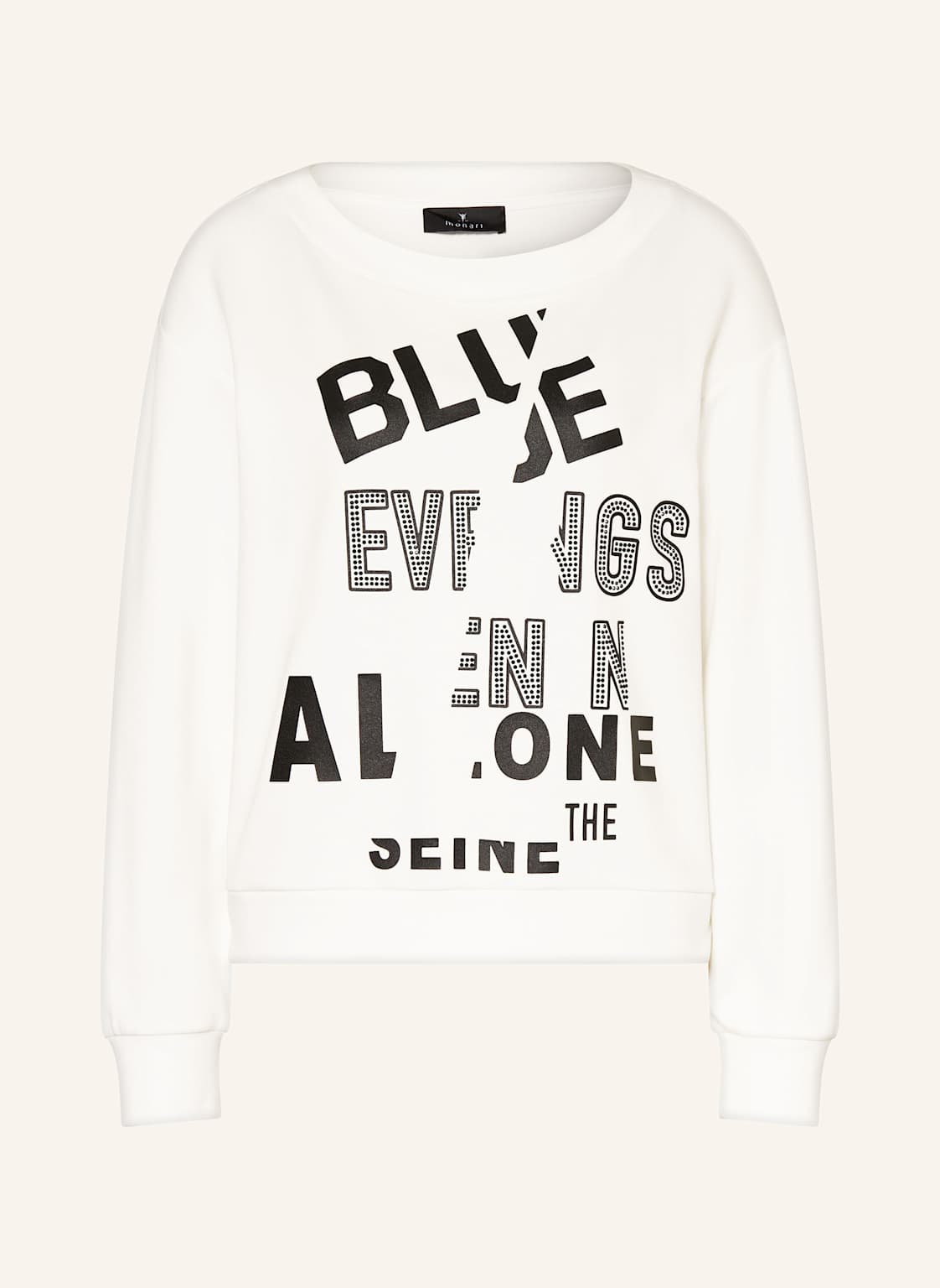 Monari Sweatshirt Mit Schmucksteinen weiss Monari Sweatshirt Mit Schmucksteinen weiss von monari