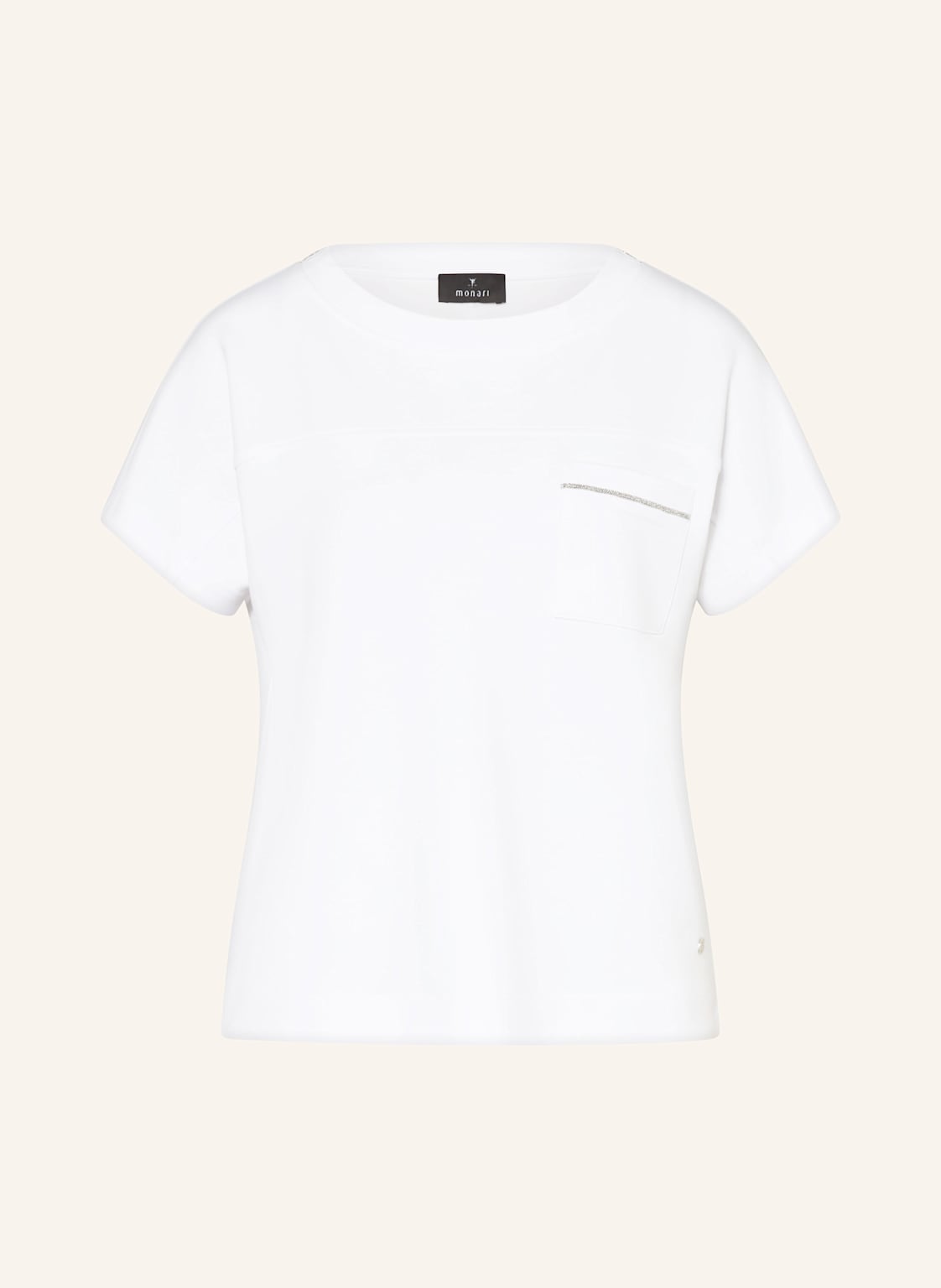 Monari Sweatshirt Mit Schmucksteinen weiss Monari Sweatshirt Mit Schmucksteinen weiss von monari