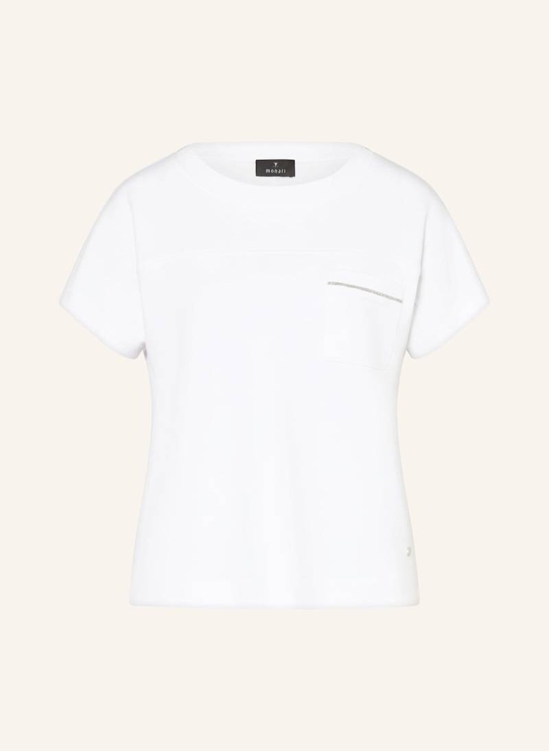 Monari Sweatshirt Mit Schmucksteinen weiss von monari