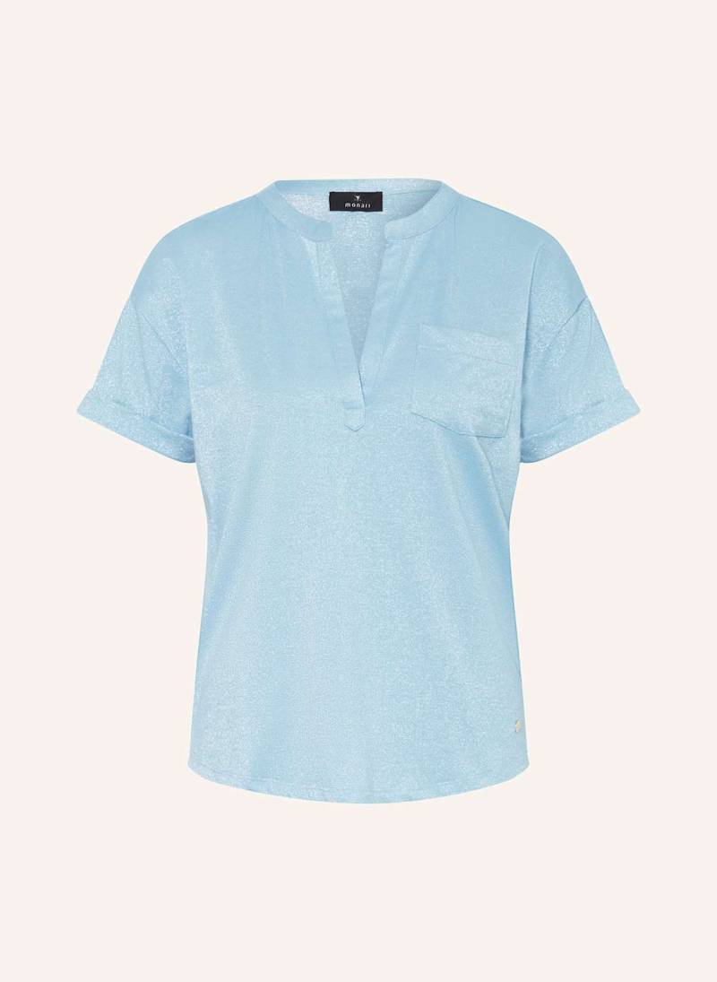 Monari T-Shirt Mit Glitzergarn blau von monari