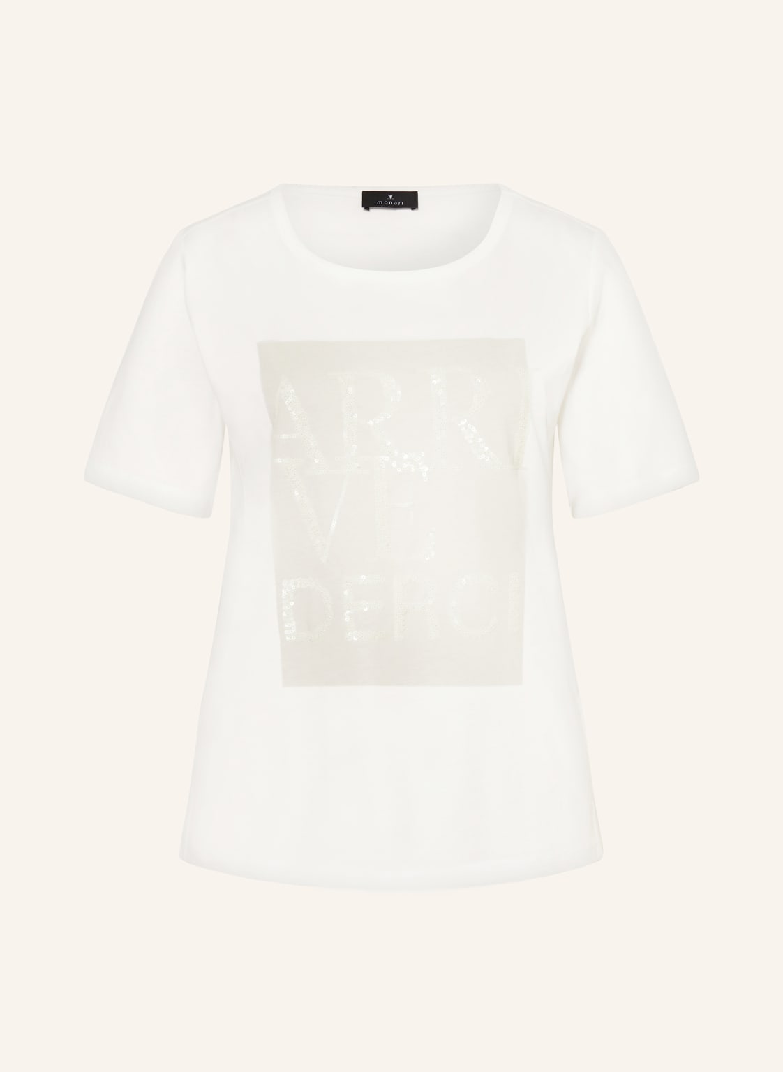 Monari T-Shirt Mit Pailletten weiss von monari