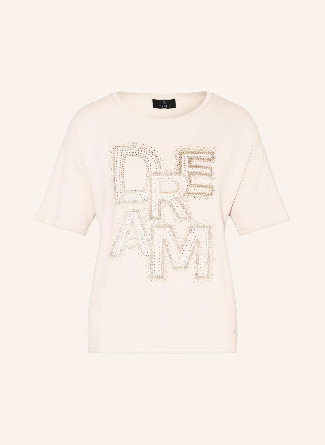 Monari T-Shirt Mit Schmucksteinen beige Monari T-Shirt Mit Schmucksteinen beige von monari