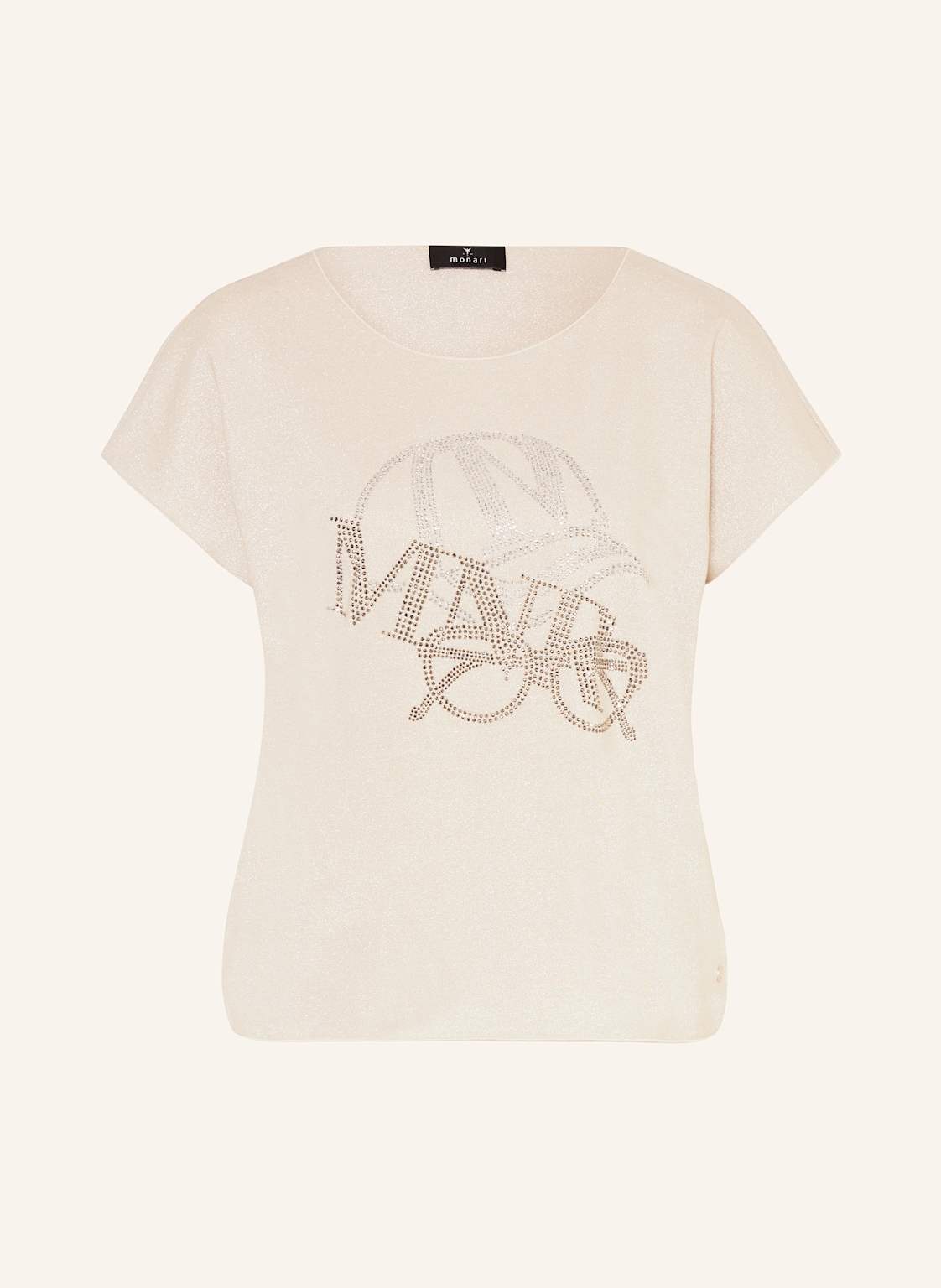 Monari T-Shirt Mit Schmucksteinen beige Monari T-Shirt Mit Schmucksteinen beige von monari