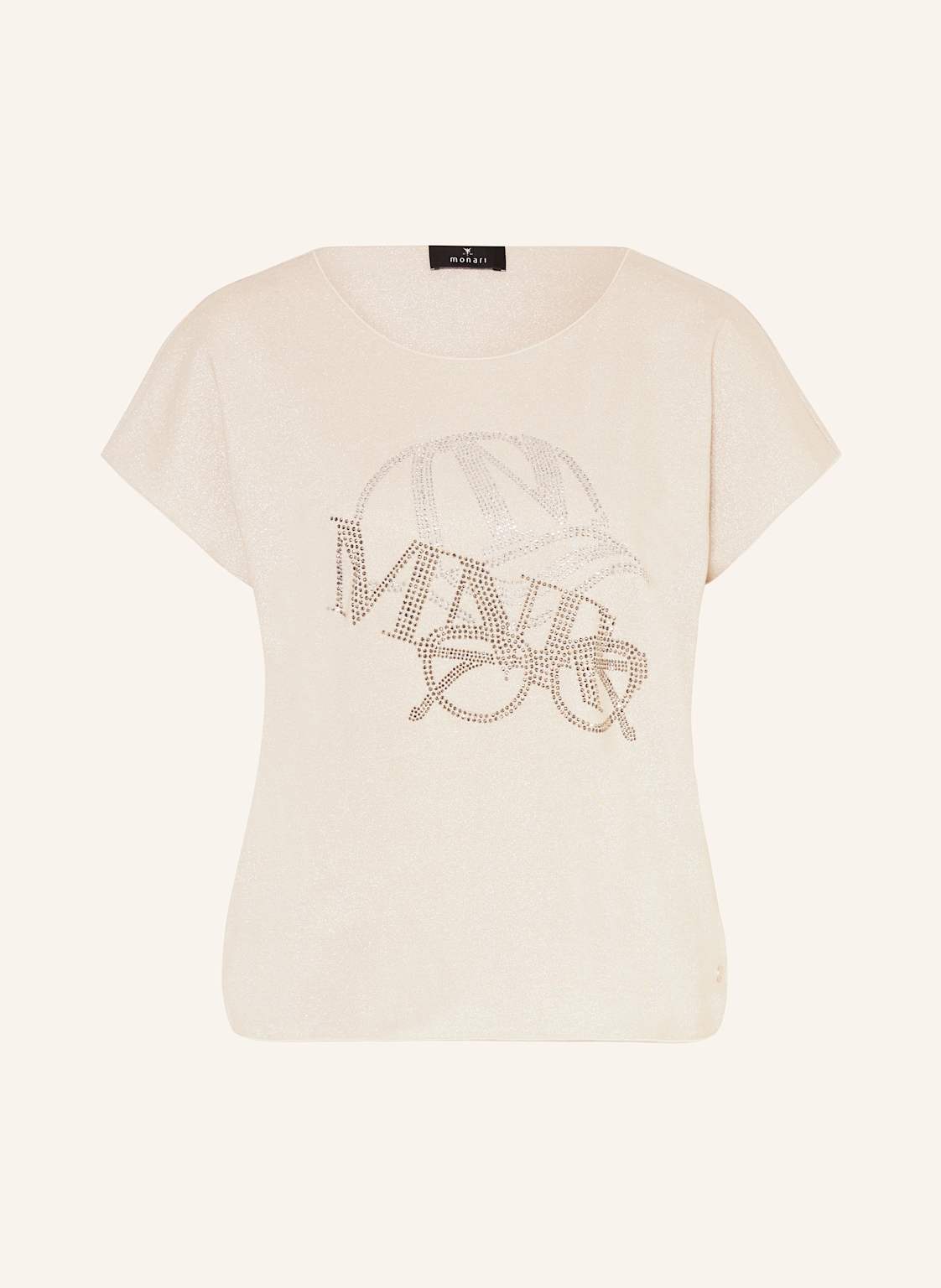 Monari T-Shirt Mit Schmucksteinen beige von monari