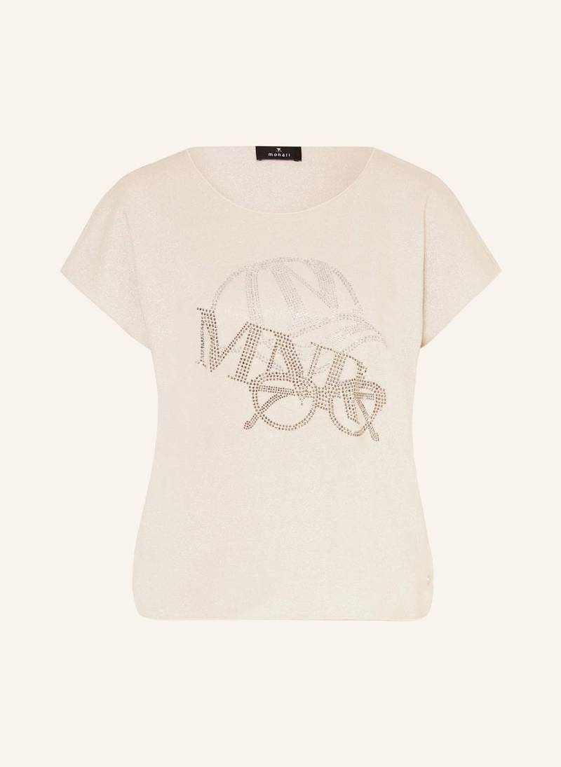 Monari T-Shirt Mit Schmucksteinen beige von monari