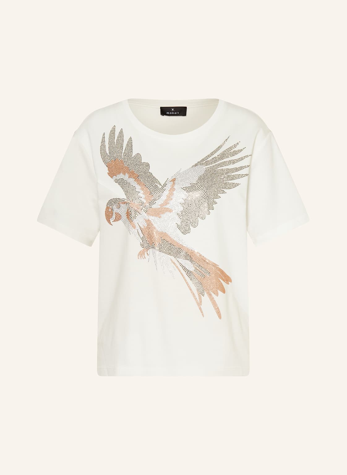 Monari T-Shirt Mit Schmucksteinen weiss von monari