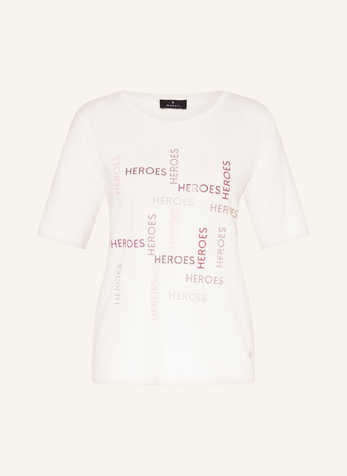 Monari T-Shirt Mit Schmucksteinen weiss Monari T-Shirt Mit Schmucksteinen weiss von monari