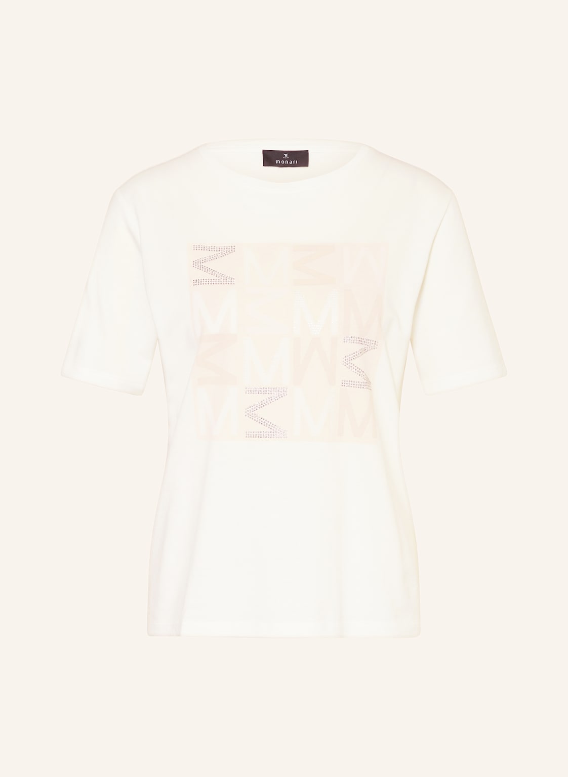 Monari T-Shirt Mit Schmucksteinen weiss Monari T-Shirt Mit Schmucksteinen weiss von monari