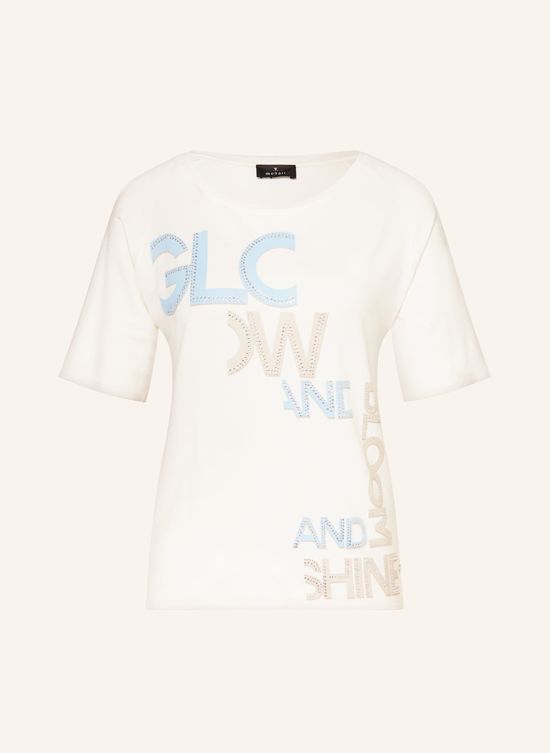 Monari T-Shirt Mit Schmucksteinen weiss Monari T-Shirt Mit Schmucksteinen weiss von monari