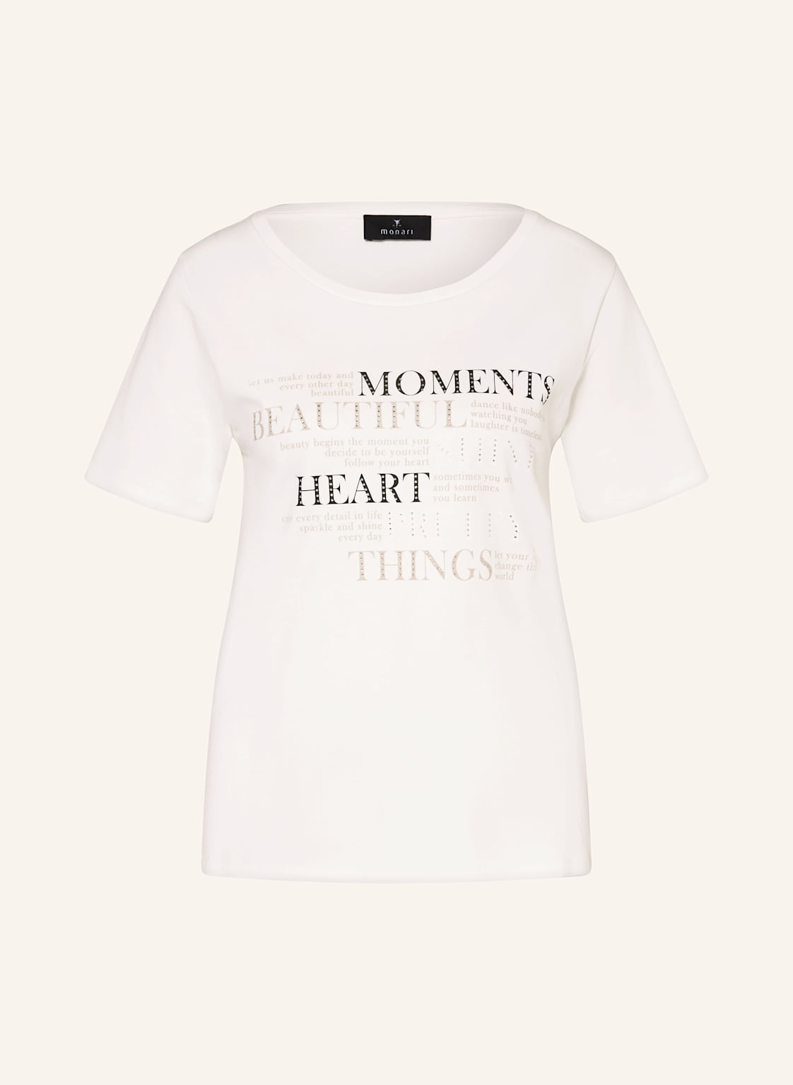 Monari T-Shirt Mit Schmucksteinen weiss Monari T-Shirt Mit Schmucksteinen weiss von monari