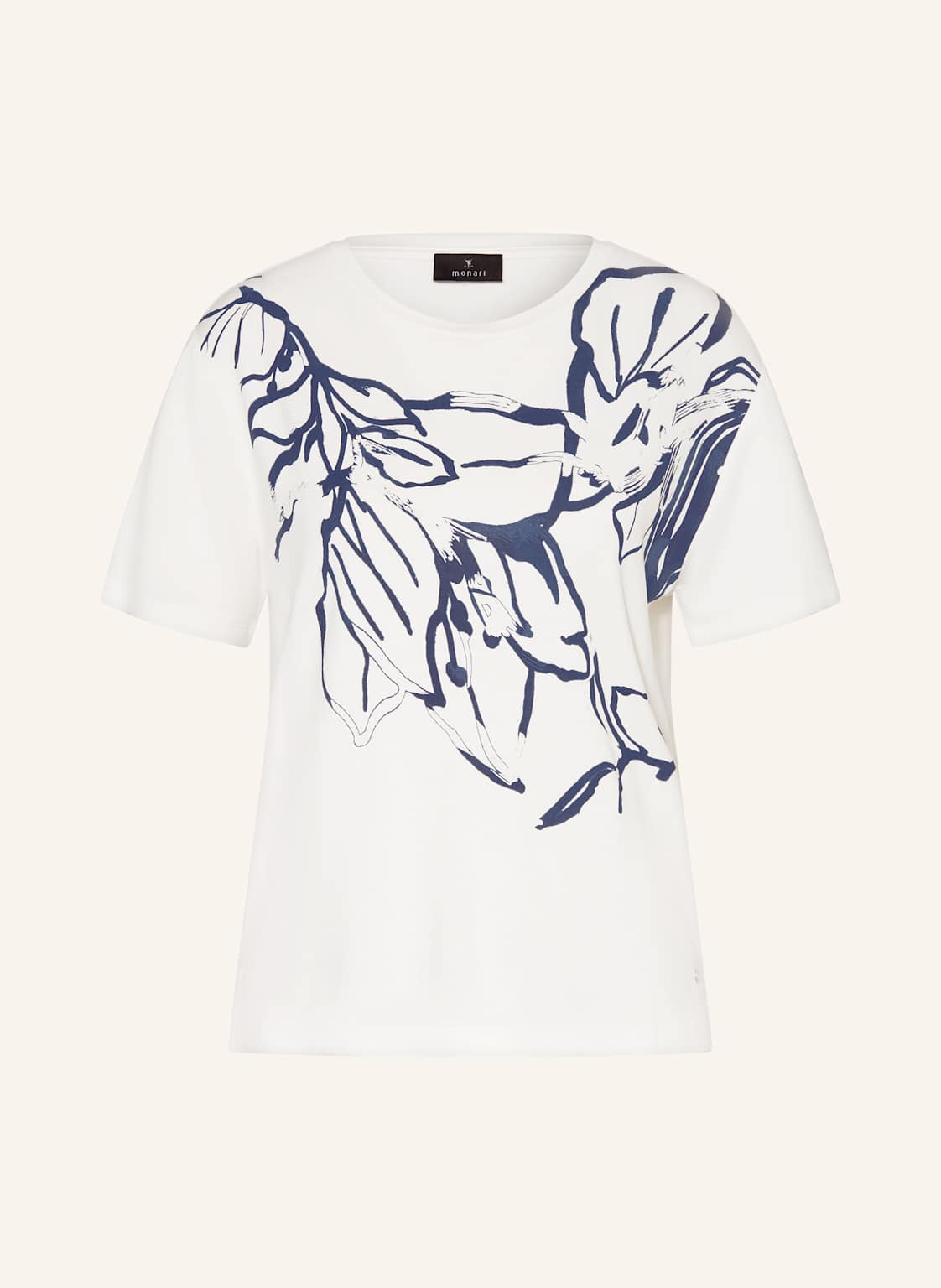 Monari T-Shirt Mit Schmucksteinen weiss von monari