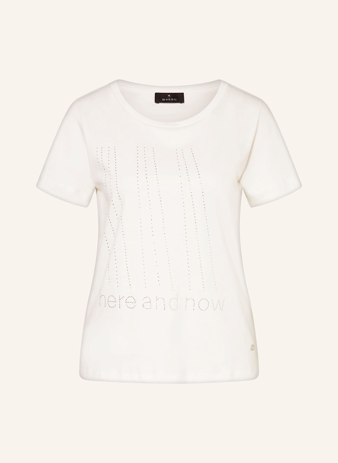 Monari T-Shirt Mit Schmucksteinen weiss Monari T-Shirt Mit Schmucksteinen weiss von monari