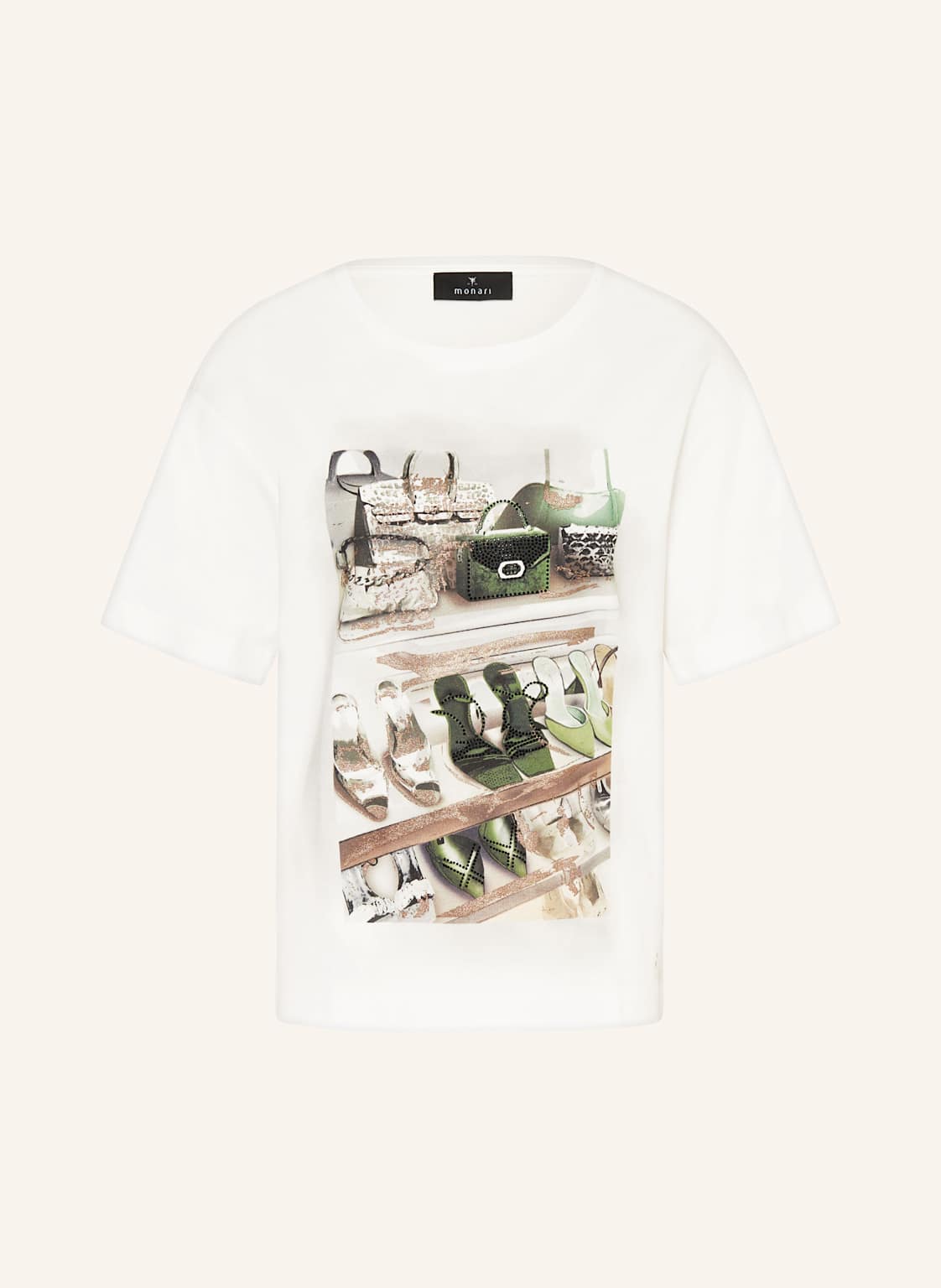 Monari T-Shirt Mit Schmucksteinen weiss Monari T-Shirt Mit Schmucksteinen weiss von monari