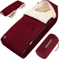 Babyfußsack Bordeaux 90x60cm mit Beutel von monzana®