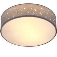 Deckenlampe Grau Stoff Ø38cm Sternenhimmel von monzana®