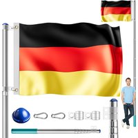 Fahnenmast Alu 630cm inkl Deutschland-Flagge von monzana®