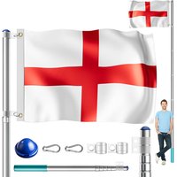 Fahnenmast Alu 630cm inkl England/UK-Flagge von monzana®