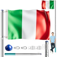 Fahnenmast Alu 630cm inkl Italien-Flagge von monzana®