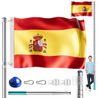 Fahnenmast Alu 630cm inkl. Spanien-Flagge von monzana®