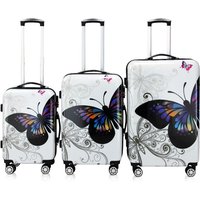 Hartschalenkoffer-Set Butterfly 3-tlg. Polycarbonat von Deuba®