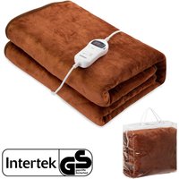 Heizdecke Braun Coral Fleece 180x130cm von monzana®