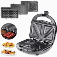 Kontaktgrill 3in1 Schwarz/Silber 800W von monzana®