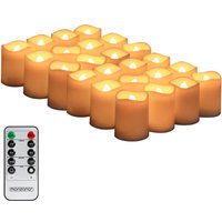 LED Echtwachs Kerzen 24er-Set inkl Fernbedienung von monzana®