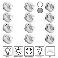 LED Einbauleuchte Krog 12er-Set Weiß von monzana®