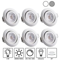 LED Einbauleuchte Krog 6er-Set Weiß von monzana®