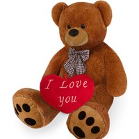 Plüschtier Teddybär Braun 150cm inkl Herzkissen von monzana®