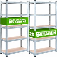 Schwerlastregal 2er-Set 180x90x60cm verzinkt 875kg von monzana®