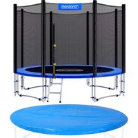 Trampolin Ø305cm inkl Sicherheitsnetz TÜV SÜD GS Abdeckung von monzana®