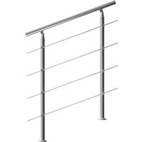 Treppengeländer Edelstahl 100cm 4 Streben von monzana®