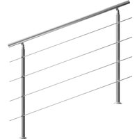 Treppengeländer Edelstahl 150cm 4 Streben von monzana®