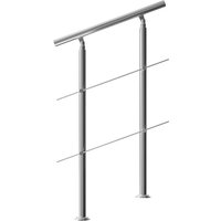 Treppengeländer Edelstahl 80cm 2 Streben von monzana®