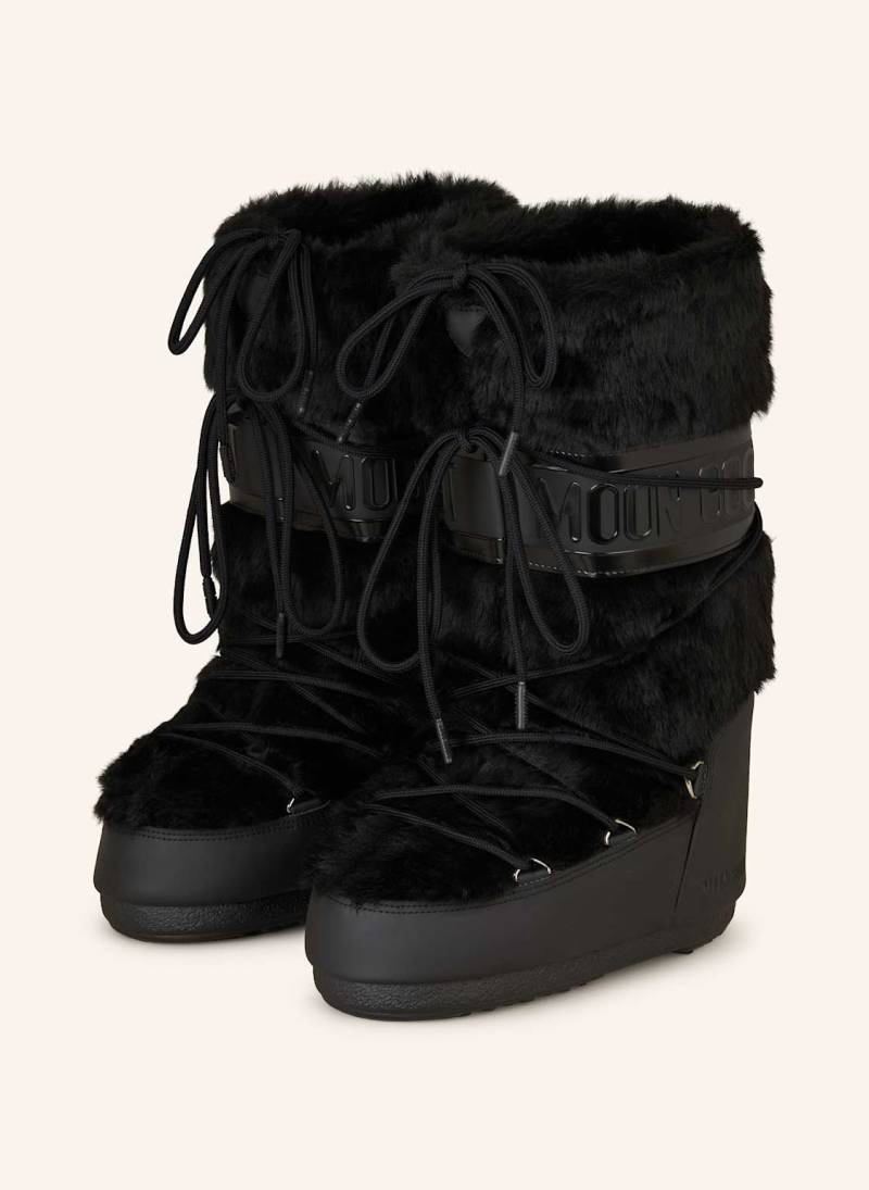 Moon Boot Moon Boots Icon Faux Fur schwarz von moon boot