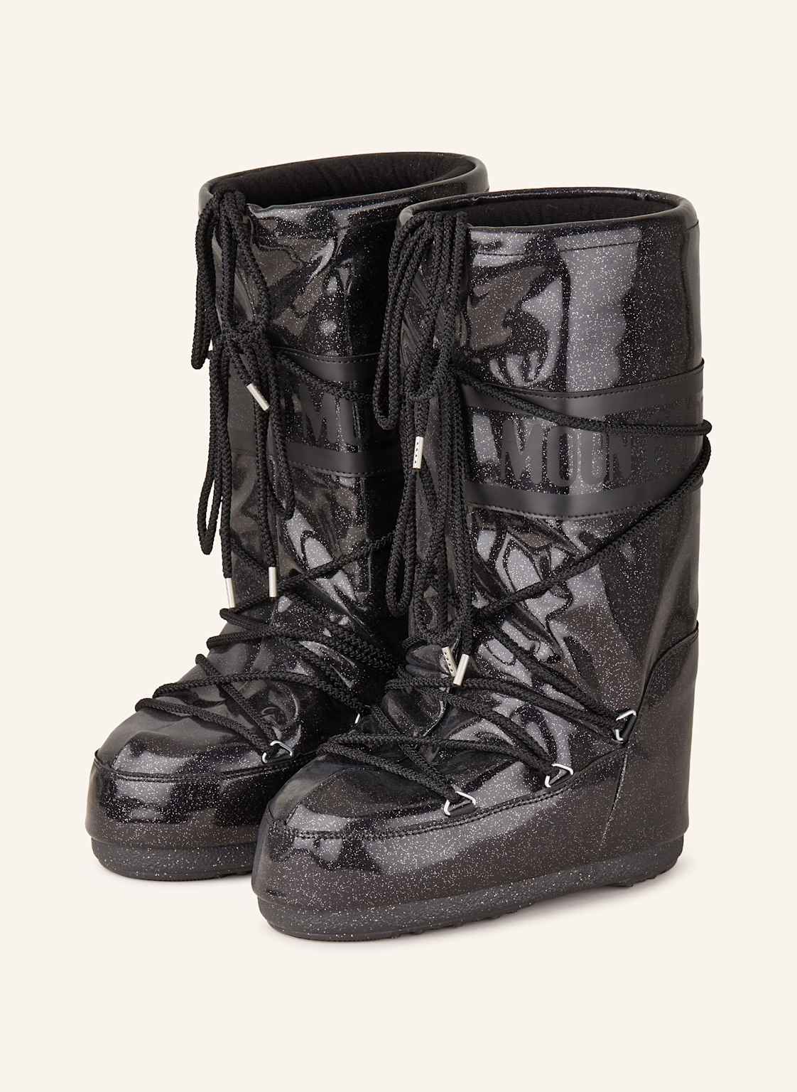 Moon Boot Moon Boots Icon Glitter schwarz von moon boot