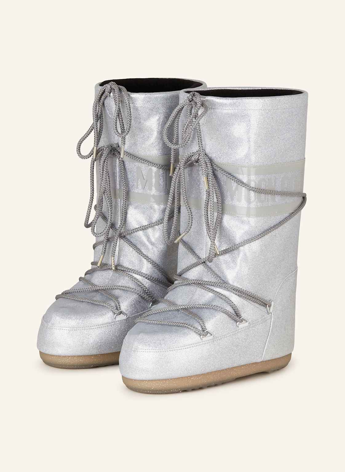 Moon Boot Moon Boots Icon Glitter silber von moon boot