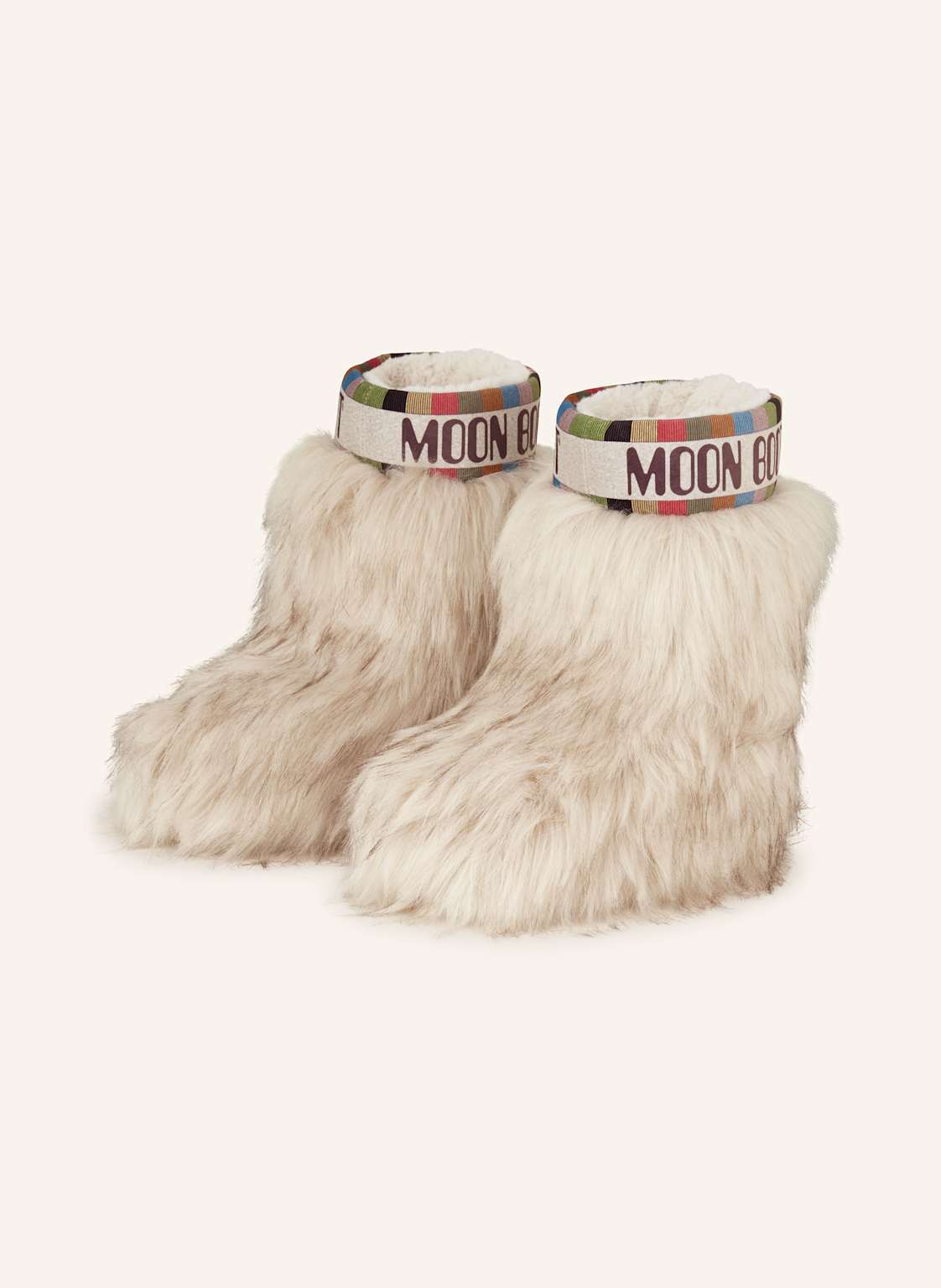 Moon Boot Moon Boots Icon Yeti Mit Kunstfell beige von moon boot