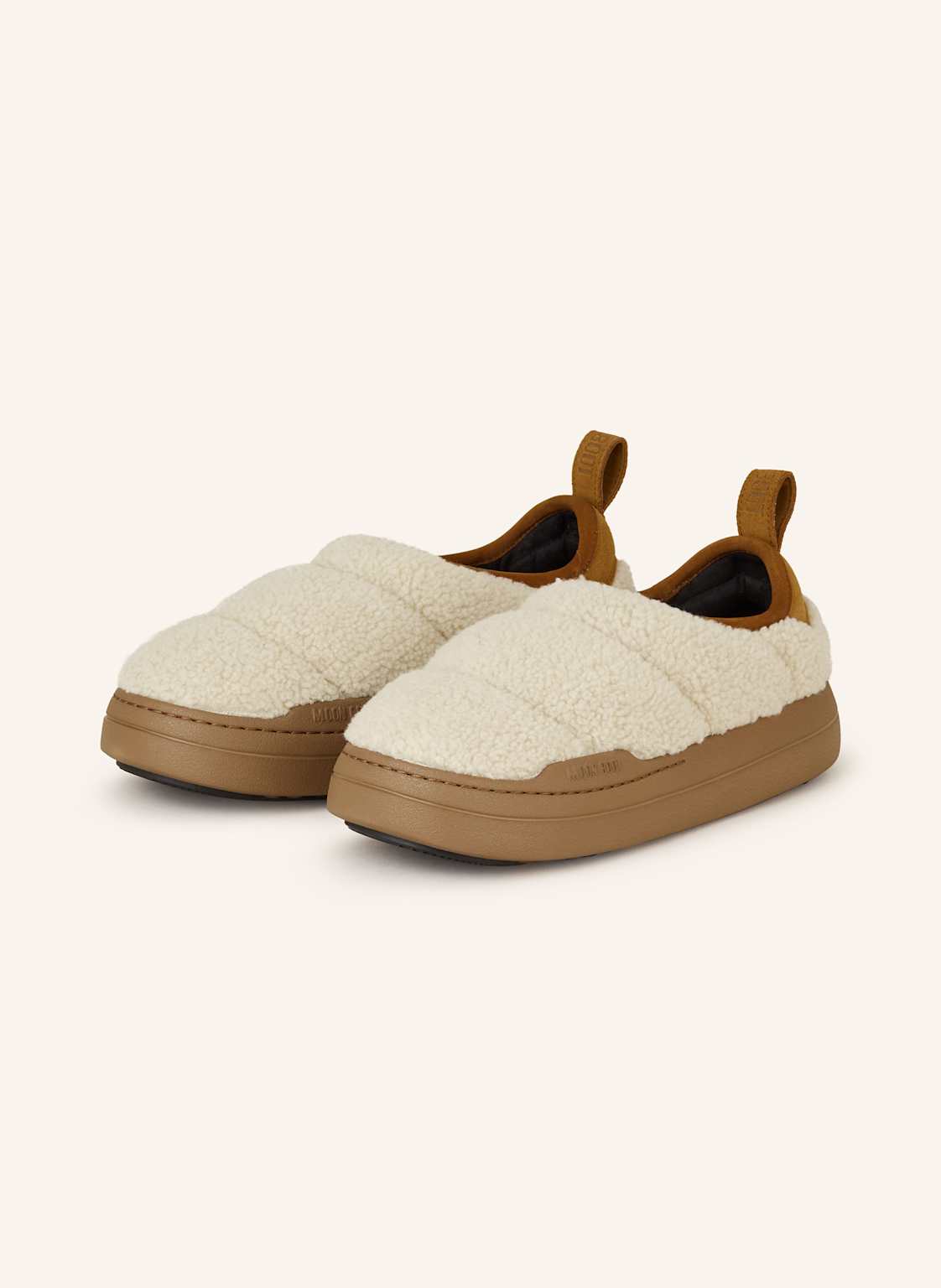 Moon Boot Plateau-Slipper Park Puffer Fleece braun Moon Boot Plateau-Slipper Park Puffer Fleece braun von moon boot