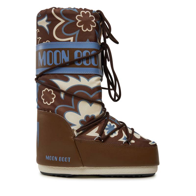 Schneeschuhe Moon Boot Mb Icon Flower 80D1402940 Braun von moon boot