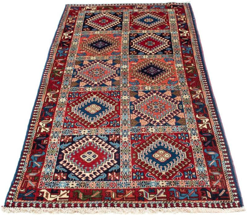 morgenland Hochflor-Läufer »Yalameh Medaillon Blu scuro 200 x 81 cm«, rechteckig, Handgeknüpft von morgenland